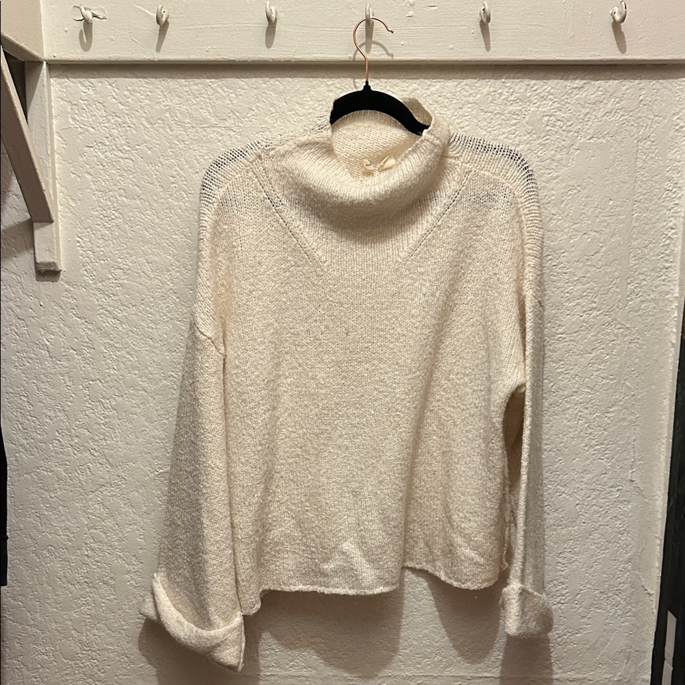 Moth Cream Cowl Neck Sweater